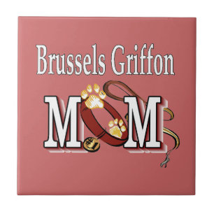 Brussels Griffon Dog MOM Tegeltje