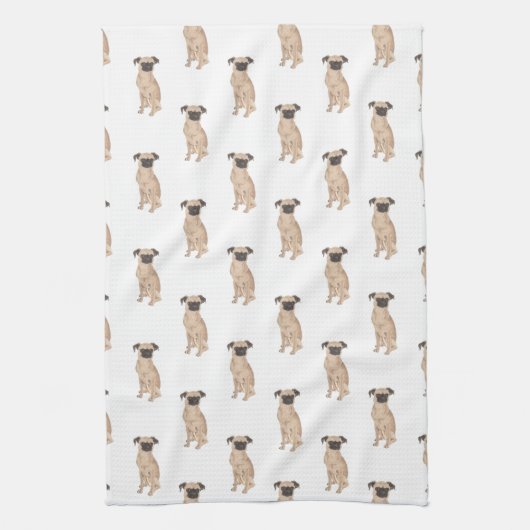 Brussels Griffon Dog Pattern Theedoek (Verticaal)