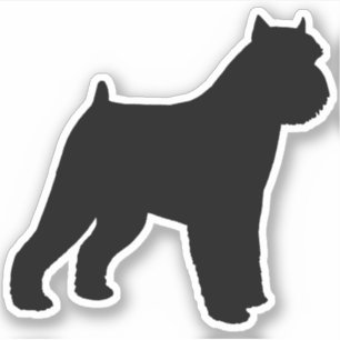 Brussels Griffon Dog Silhouette Vinyl Sticker