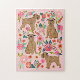 Brussels Griffon  Florals roze Legpuzzel