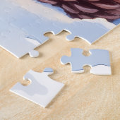 Brussels Griffon Frosted Window Christmas Art Legpuzzel (Zijkant)