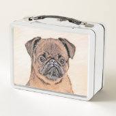 Brussels Griffon gladde schilderijen originele hon (Achterkant)