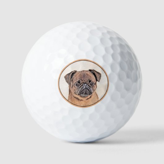 Brussels Griffon gladde schilderijen originele hon Golfballen (Voorkant)