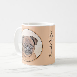 Brussels Griffon gladde schilderijen originele hon Koffiemok