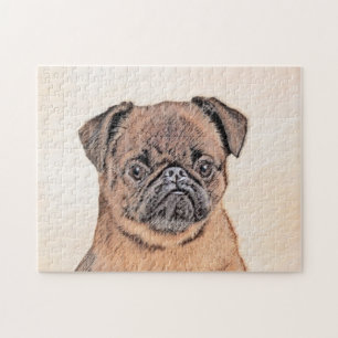 Brussels Griffon gladde schilderijen originele hon Legpuzzel