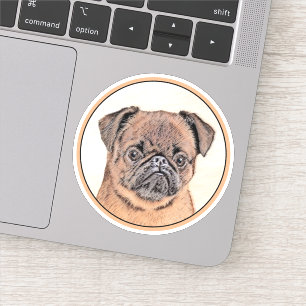 Brussels Griffon gladde schilderijen originele hon Sticker