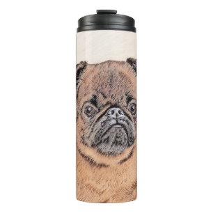 Brussels Griffon gladde schilderijen originele hon Thermosbeker