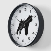 Brussels Griffon Hondenras Silhouette Clock (Hoek)