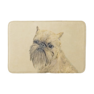 Brussels Griffon Painting - Cute Original Dog Art Badmat
