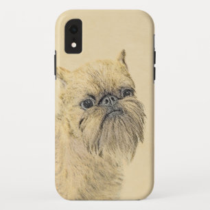 Brussels Griffon Painting - Cute Original Dog Art iPhone XR Hoesje