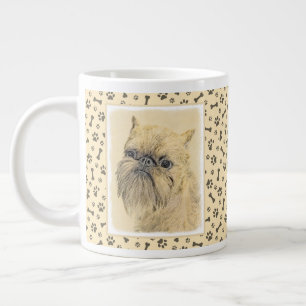 Brussels Griffon Painting - Cute Original Dog Art Extra Grote Beker
