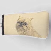 Brussels Griffon Painting - Cute Original Dog Art Golfheadcover (Voorkant)