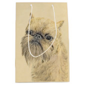Brussels Griffon Painting - Cute Original Dog Art Medium Cadeauzakje (Voorkant)