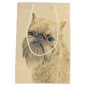 Brussels Griffon Painting - Cute Original Dog Art Medium Cadeauzakje (Achterkant)