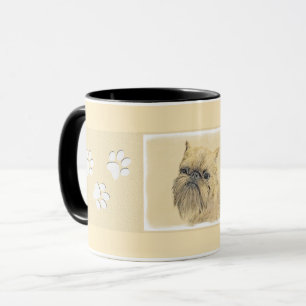Brussels Griffon Painting - Cute Original Dog Art Mok