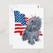 Brussels Griffon Patriotic Briefkaart (Voorkant / Achterkant)