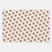 Brussels Griffon Schilderij Rood Vloeiend Schattig Inpakpapier Vel (Voorkant)