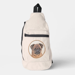 Brussels Griffon Schilderij Rood Vloeiend Schattig Sling Bag