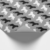 Brussels Griffon Silhouettes Pattern Cadeaupapier (Hoek)