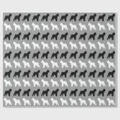 Brussels Griffon Silhouettes Pattern Cadeaupapier (Vlak)