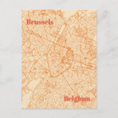 Brussels Map Briefkaart (Voorkant)