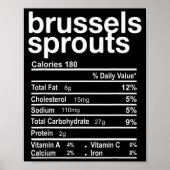 Brussels Sprout Nutrition Facts Funny Thanksgiving Poster (Voorkant)