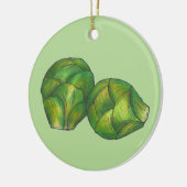 Brussels Sprouts Green Vegetable Vegetarian Garden Keramisch Ornament (Links)
