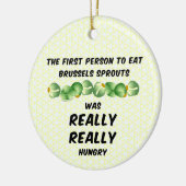Brussels Sprouts Keramisch Ornament (Links)