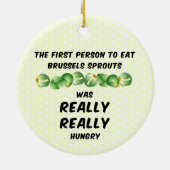 Brussels Sprouts Keramisch Ornament (Achterkant)