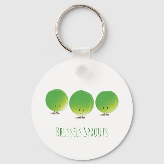 Brussels Sprouts Vegetable Food Sleutelhanger (Voorkant)