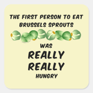 Brussels Sprouts Vierkante Sticker