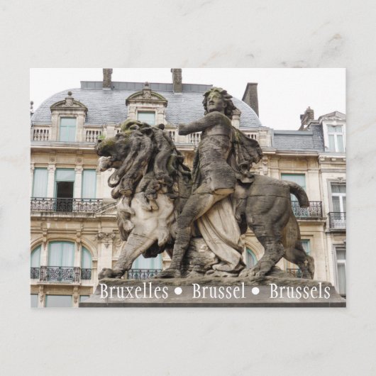 Brussels standbeeld briefkaart (Voorkant)