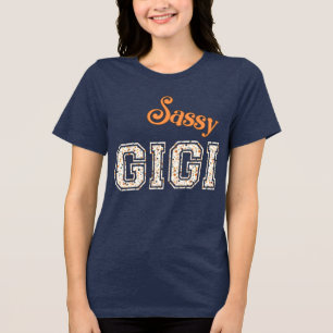 Brutaal Gigi Stippen Oma Tri-Blend Shirt