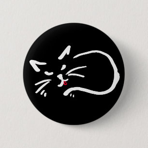 brutaal kat ronde button 5,7 cm