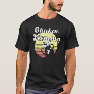 Brutaal Kip Retro Zonsondergang Kip Moeder Bril T-shirt