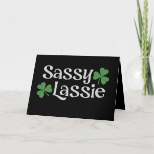 Brutaal Meisje St Patrick's Day Ierse Meisje Shamr Bedankkaart