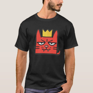 Brutaal Rode Kat Koning – Cool Cartoon Kat Gezic T-shirt