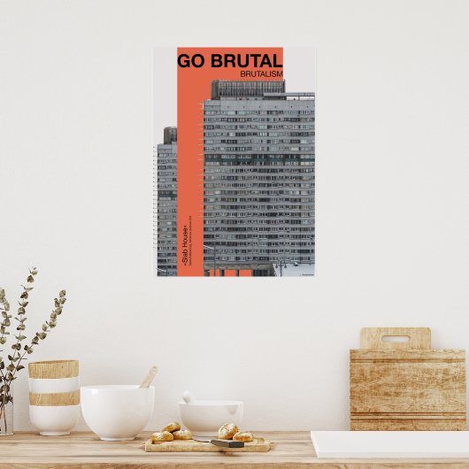 BRUTAAL SovjetBrutalisme Poster (Keuken)