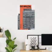 BRUTAAL SovjetBrutalisme Poster (Thuiskantoor)