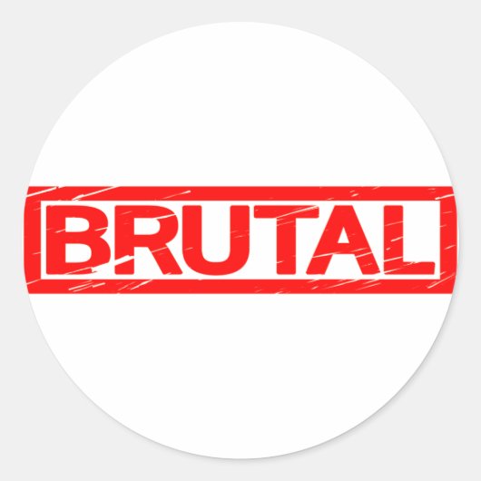 Brutal Stamp Ronde Sticker (Voorkant)