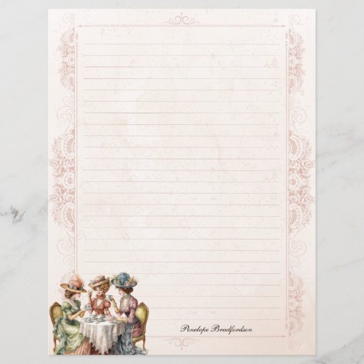  brutale dames high tea gevoerd briefpapier (Voorkant)