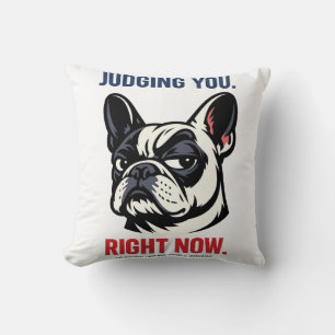 Brutale Franse Bulldog Die Je Beoordeling Grappige Kussen