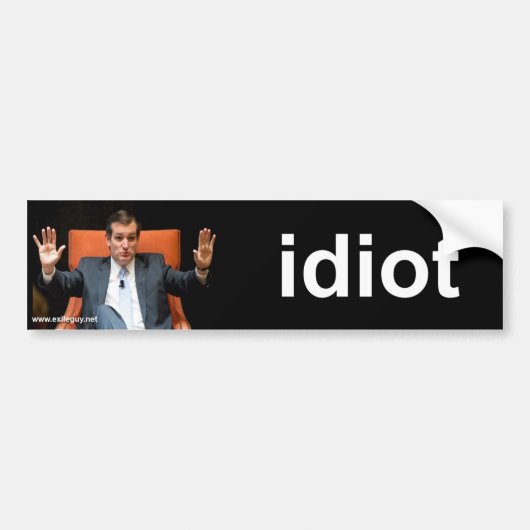 brutale idioot bumpersticker (Voorkant)