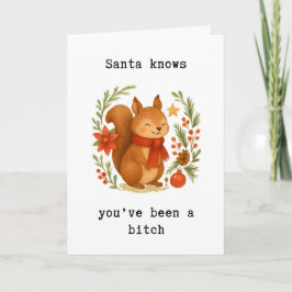 Brutale kerstkaart, grappige vakantiekaart, ondeug kaart
