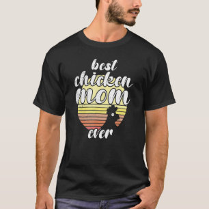 Brutale Kip Retro Zonsondergang Beste Kip Moeder O T-shirt