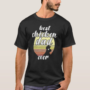 Brutale Kip Retro Zonsondergang Beste Kip Papa Ooi T-shirt
