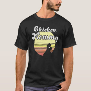 Brutale Kip Retro Zonsondergang Kip Moeder Haan T-shirt
