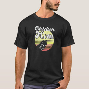 Brutale Kip Retro Zonsondergang Kip Moeder Kip T-shirt