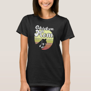 Brutale Kip Retro Zonsondergang Kip Moeder Kip T-shirt