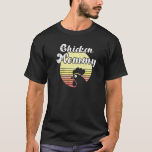 Brutale Kip Retro Zonsondergang Kip Moeder Kip T-shirt